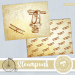 Steampunk Digital Junk Journals Letter Size Digital Paper LPB7006JP