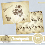 Steampunk Digital Junk Journals Letter Size Digital Paper LPB7006JP