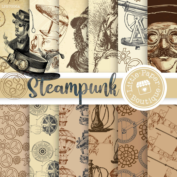 Steampunk Digital Paper LPB7006A