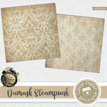 Damask Steampunk Digital Paper LPB7016A