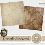 Damask Steampunk Digital Paper LPB7016A