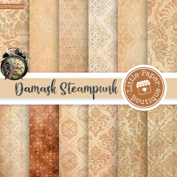 Damask Steampunk Sand Dune Digital Paper LPB7016AR4