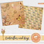 Butterflies and Keys Digital Paper LPB7020A