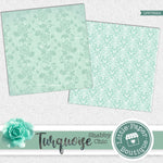 Shabby Chic Turquoise Digital Paper LPB7022A