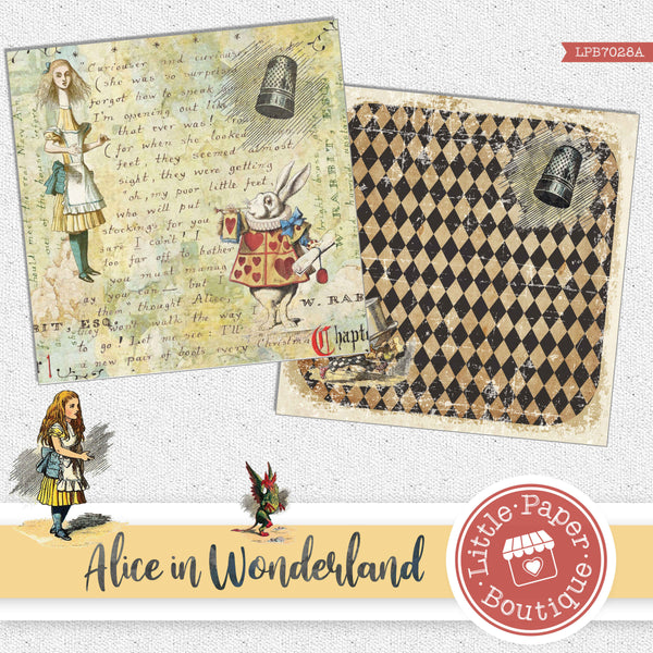 Alice in Wonderland Digital Paper LPB7028A