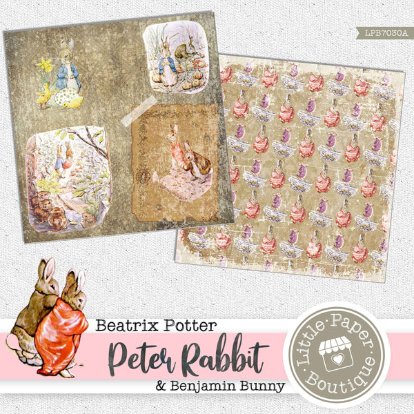 Benjamin Bunny and Beatrix Potter Digital Paper LPB7030A