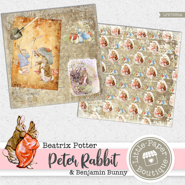 Benjamin Bunny and Beatrix Potter Digital Paper LPB7030A