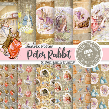 Benjamin Bunny and Beatrix Potter Digital Paper LPB7030A