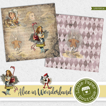 Alice in Wonderland Digital Paper LPB7031A