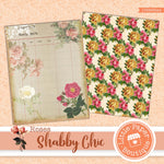Shabby Chic Roses Letter Size Digital Paper LPB8009A4