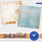 Junk Journal Ledger Digital Paper LPB9013A