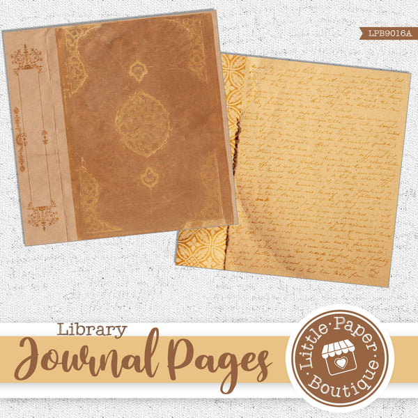 Library Journal Pages Digital Paper LPB9016A