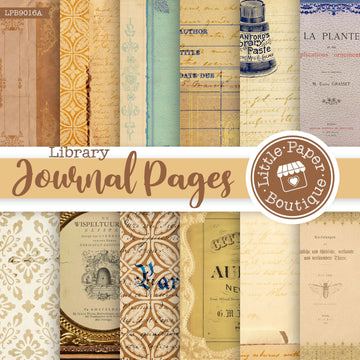 Library Journal Pages Digital Paper LPB9016A