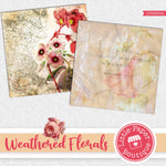 Weathered Florals Digital Paper LPB9020A