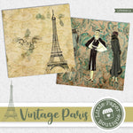 Vintage Paris Digital Paper LPB9021A