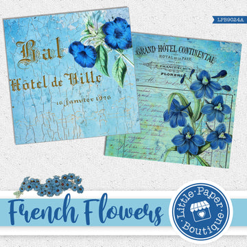 French Flowers Digital Paper LPB9024A