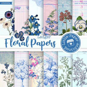Floral Papers Ledger Digital Paper LPB9026A