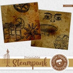 Steampunk Printable Digital Paper LPB9028A
