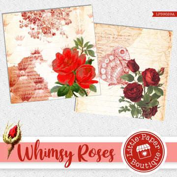 Whimsy Roses Digital Paper LPB9029A