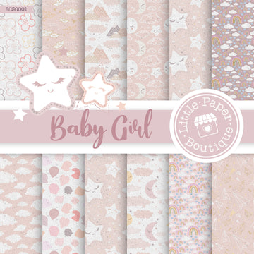 Baby Girl Seamless Digital Paper SCS0001B