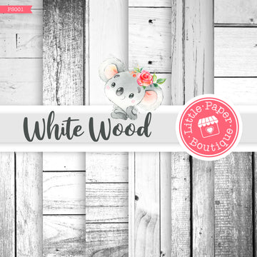 White Wood Digital Paper PS001B