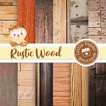 Brown Rustic Wood Digital Paper PS007B