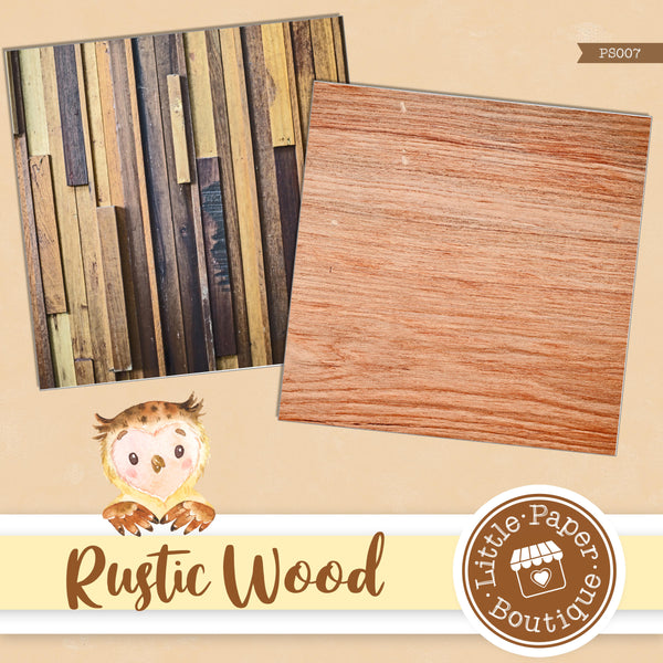 Brown Rustic Wood Digital Paper PS007B
