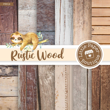 Natural Rustic Wood Digital Paper PS012B