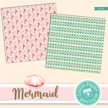 Mermaid Scales Digital Paper PS016B