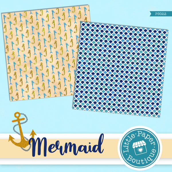 Mermaid Scales Digital Paper PS022B