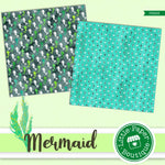 Mermaid Scales Digital Paper PS025B