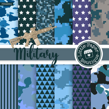 Navy Military Digital Paper PS028R4