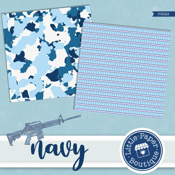 Navy Military Digital Paper PS029B