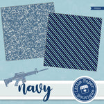 Navy Military Digital Paper PS029B