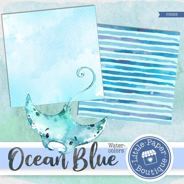 Ocean Blue Digital Paper PS055B