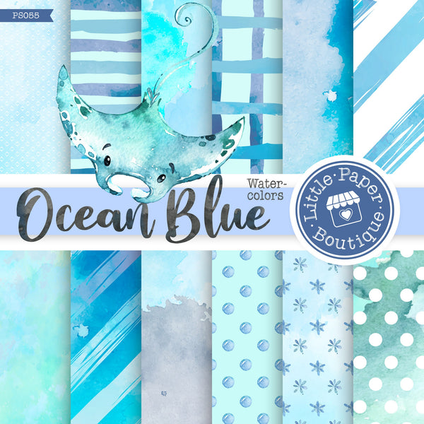 Ocean Blue Digital Paper PS055B