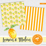 Lemon and Melon Digital Paper PS057