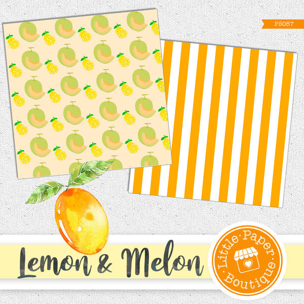 Lemon and Melon Digital Paper PS057