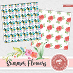 Summer Flowers Digital Paper PS059A