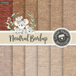 Natural Burlap Digital Paper RCS006B