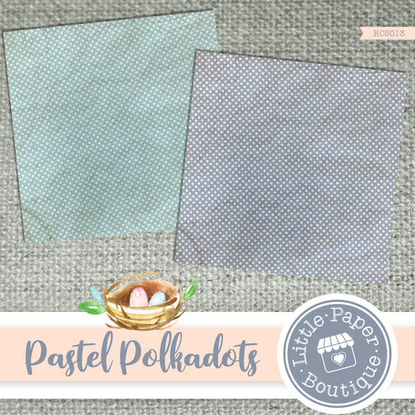 Pastel Polka Dots Digital Paper RCS013B