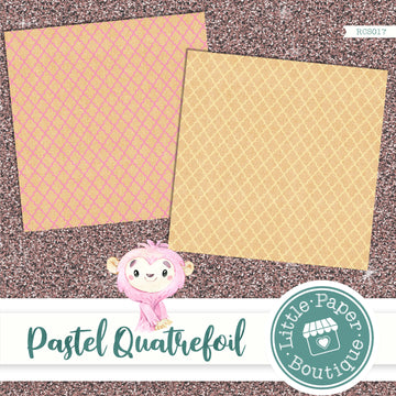 Pastel Quatrefoil Digital Paper RCS017B