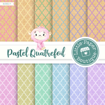 Pastel Quatrefoil Digital Paper RCS017B