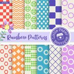 Rainbow Patterns Digital Paper RCS034B