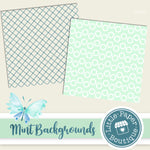 Mint Backgrounds Digital Paper RCS035B