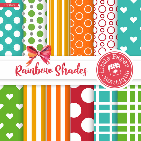 Rainbow Shades Digital Paper RCS040B