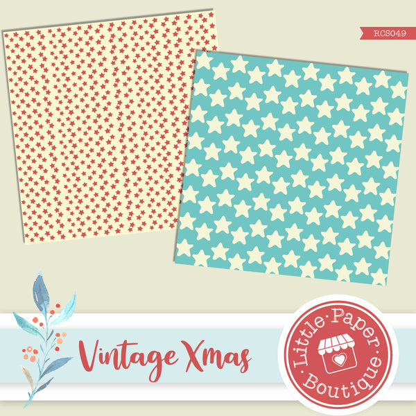 Vintage Christmas Digital Paper RCS049B