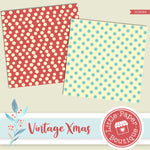 Vintage Christmas Digital Paper RCS049B