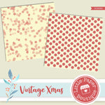 Vintage Christmas Digital Paper RCS049B