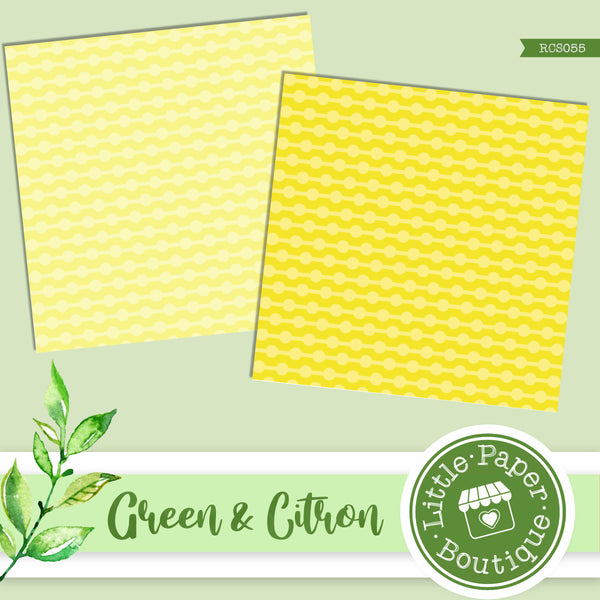 Green and Citron Digital Paper RCS055B